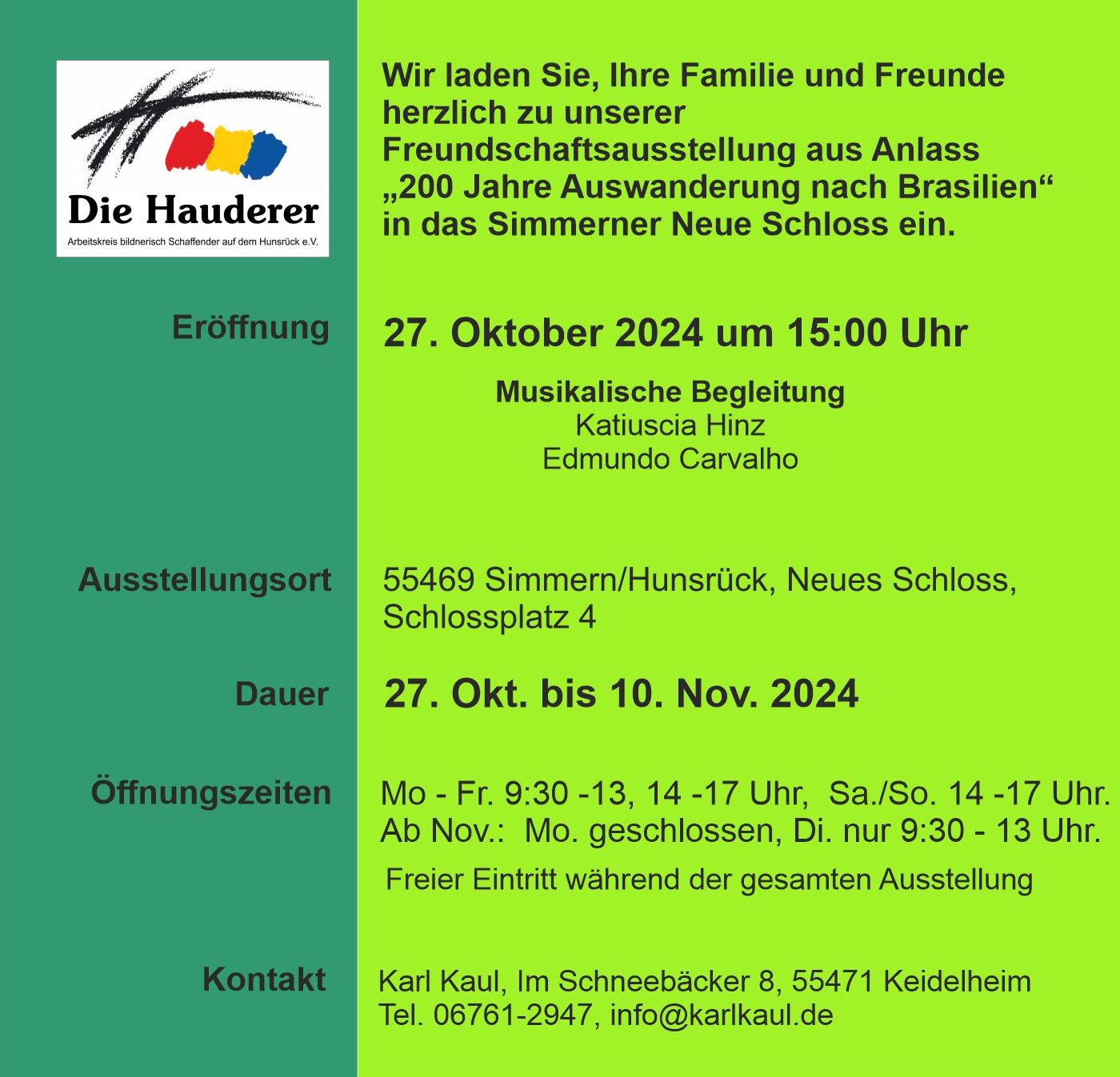 Deutsch-brasilianische Freundschaftsausstellung 2024